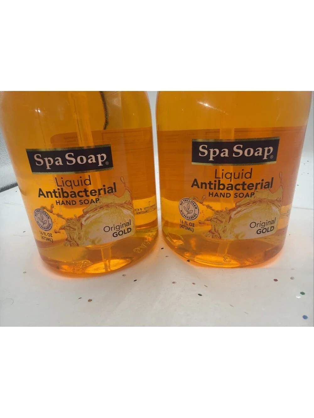 Spa Soap Original Gold Antibacterial Hand Soap 16 Fl Oz Set Of 2 Pump Bottles